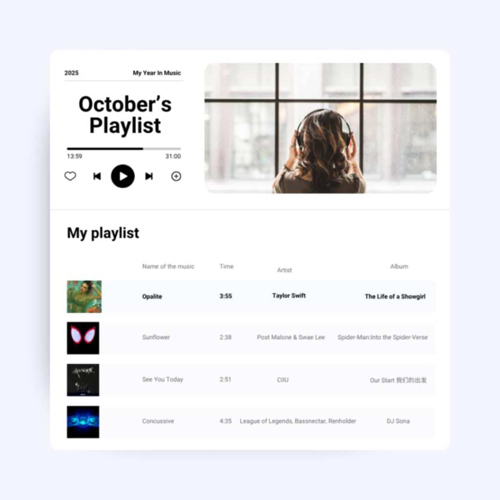 My Year In Music – October&nbsp;2025